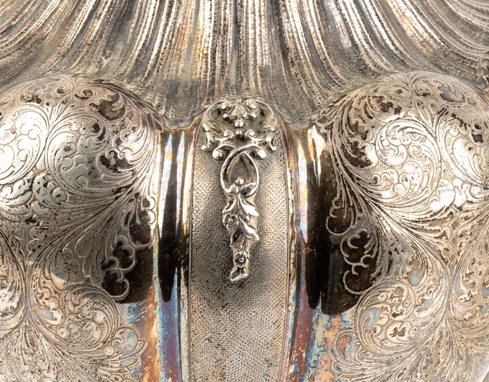Italian solid silver vase - 4