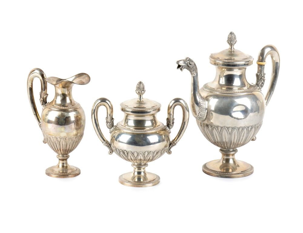FRATELLI LEONE Italian solid silver coffee set (1 of 5)