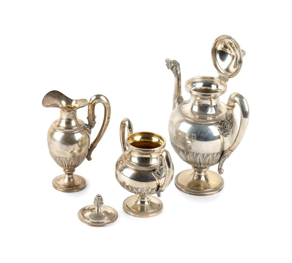 FRATELLI LEONE Italian solid silver coffee set - 2
