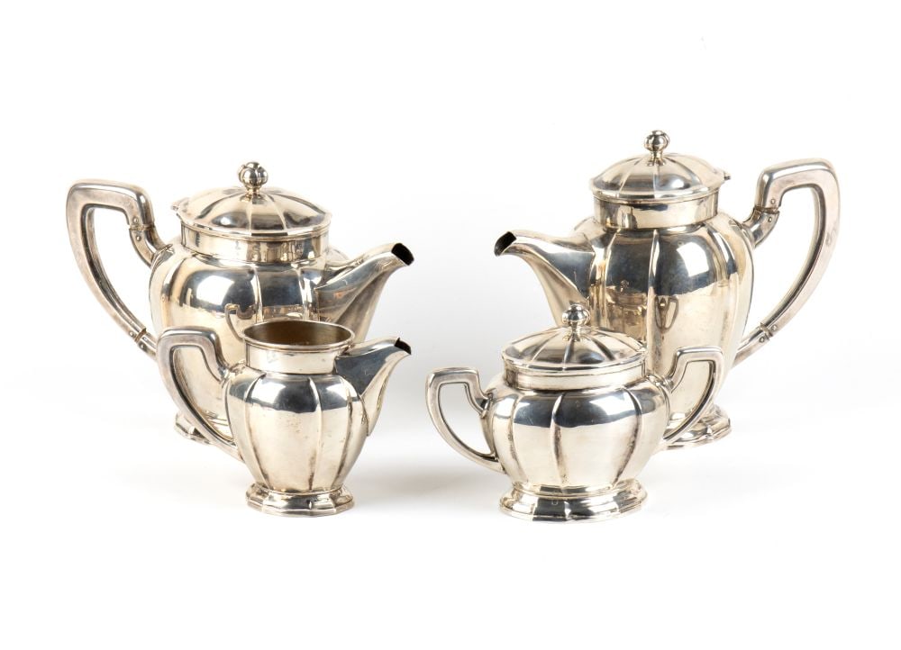 Italian solid silver tea and coffee set (1 of 3)