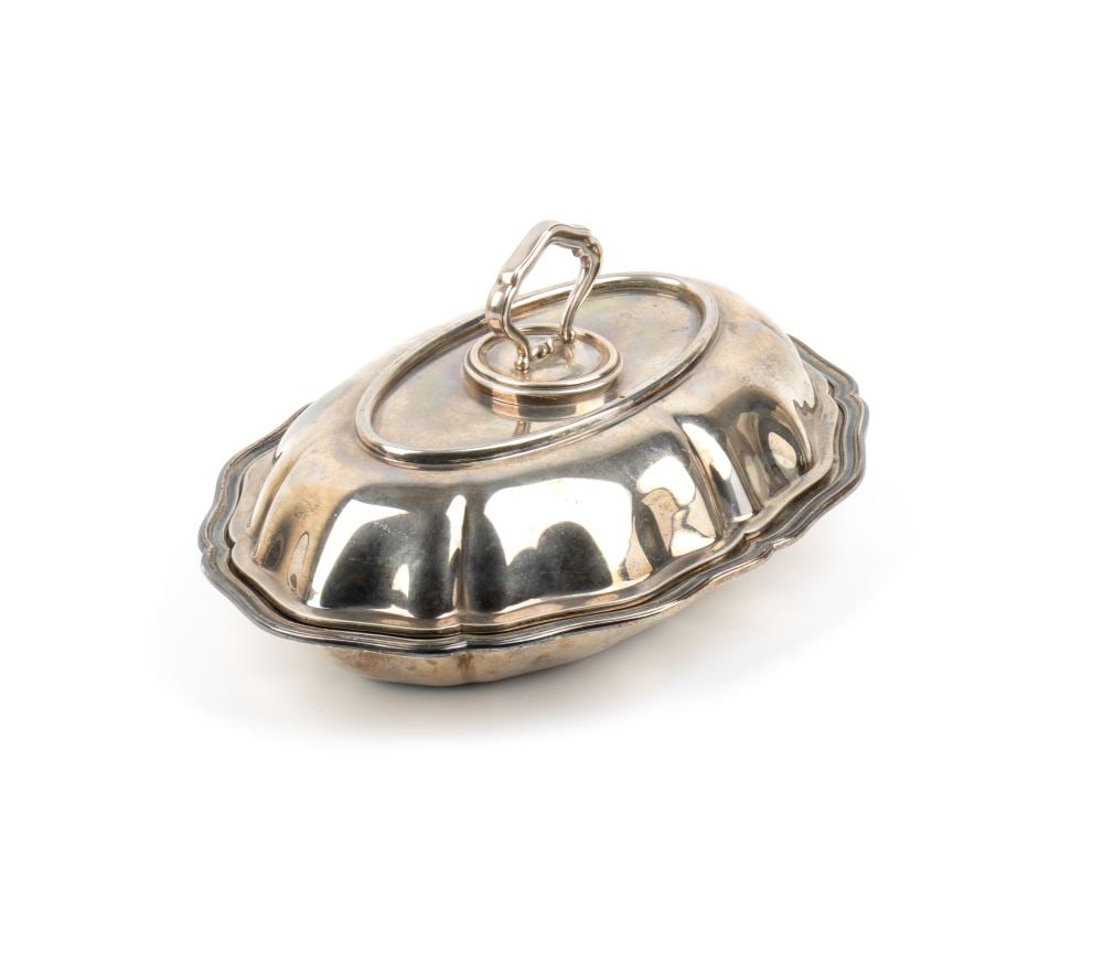 Italian solid silver entrée dish - 2