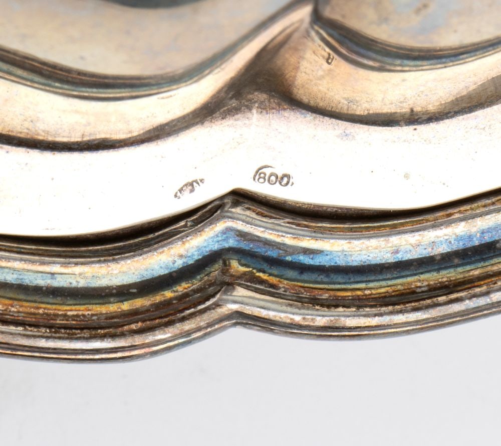 Italian solid silver entrée dish - 4