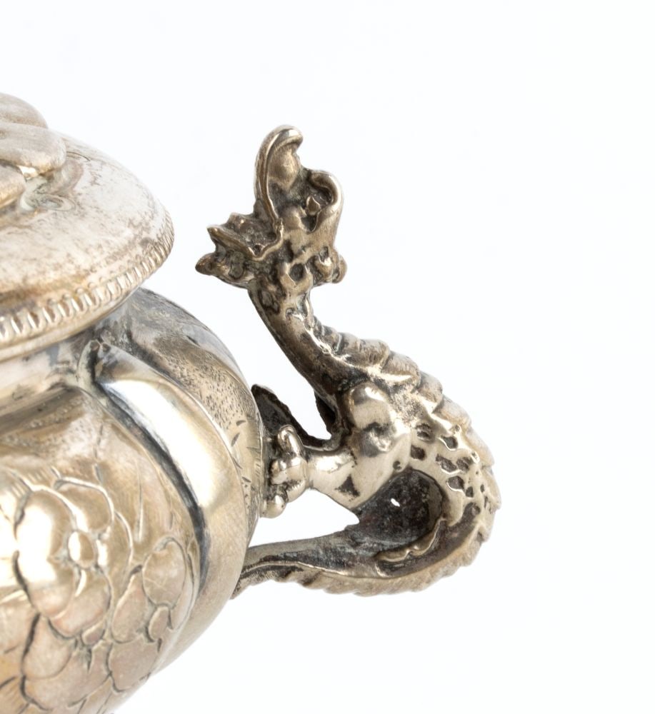 italian solid silver sugar bowl - 3