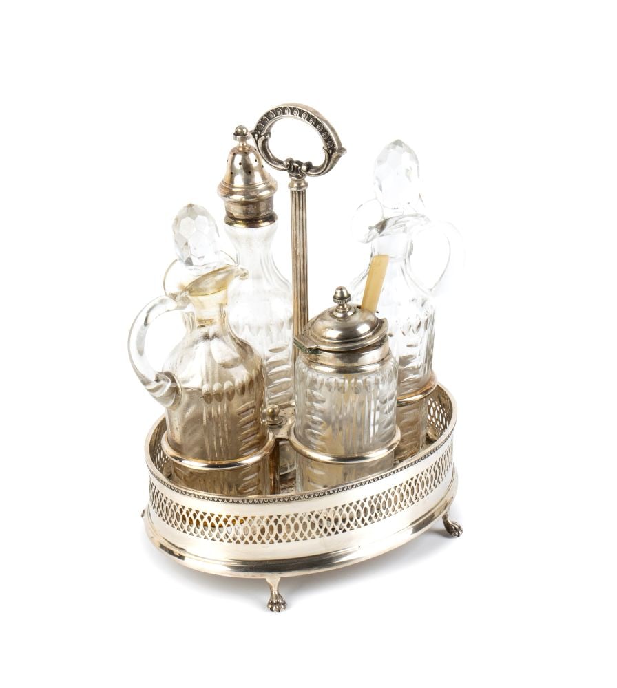 PETRUZZI E BRANCA Italian solid silver cruet set - 2