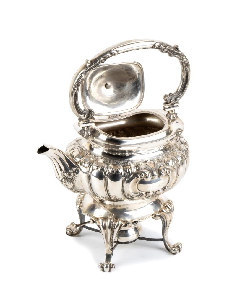 Italian solid silver tea kettle - 2