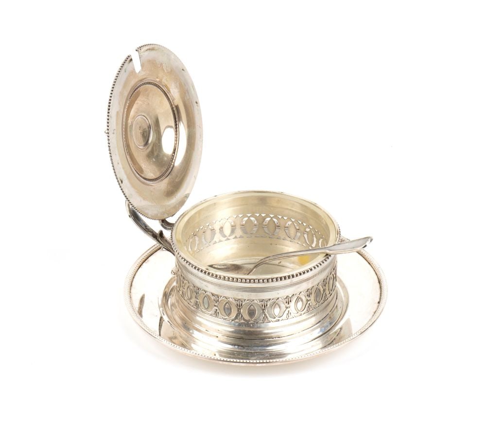 Italian solid silver cheese dish - 2