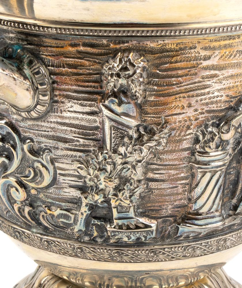 italian solid silver lidded cup - 5