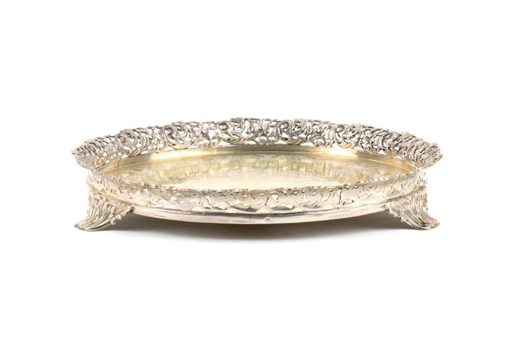 Portuguese solid ilver salver - 2