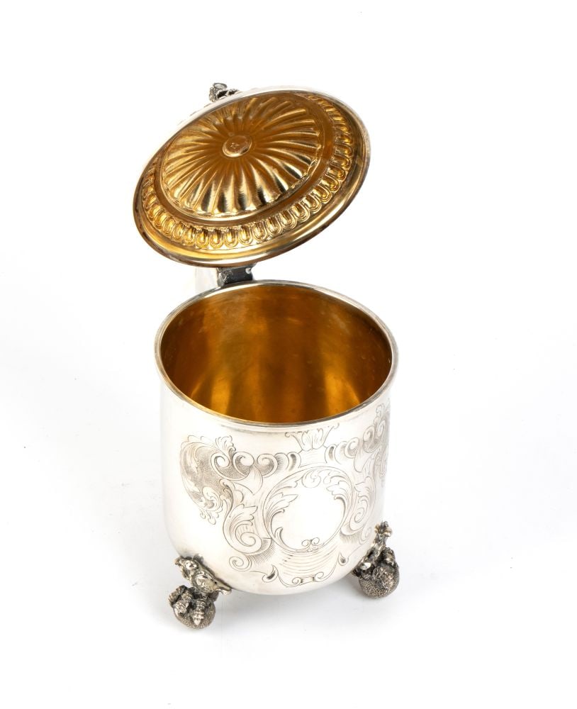 italian solid silver tankard - 3