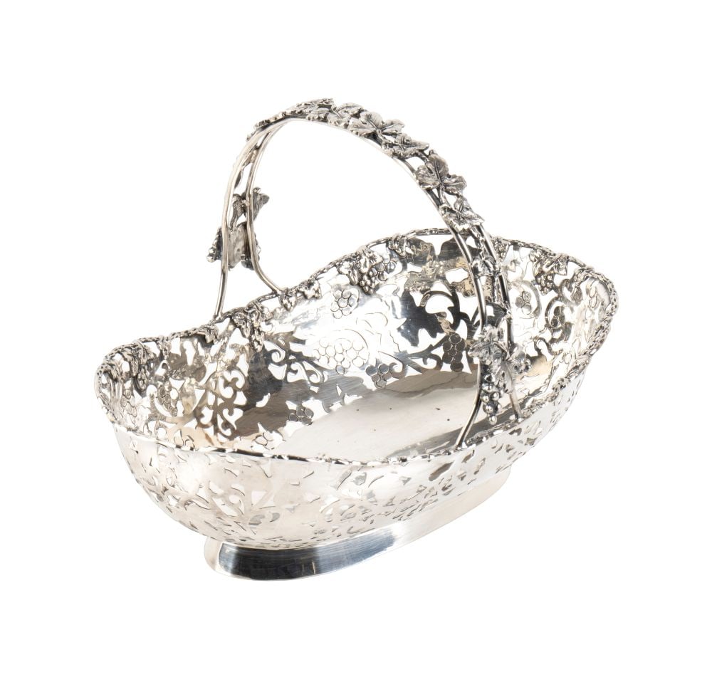 Italian solid silver basket - 2