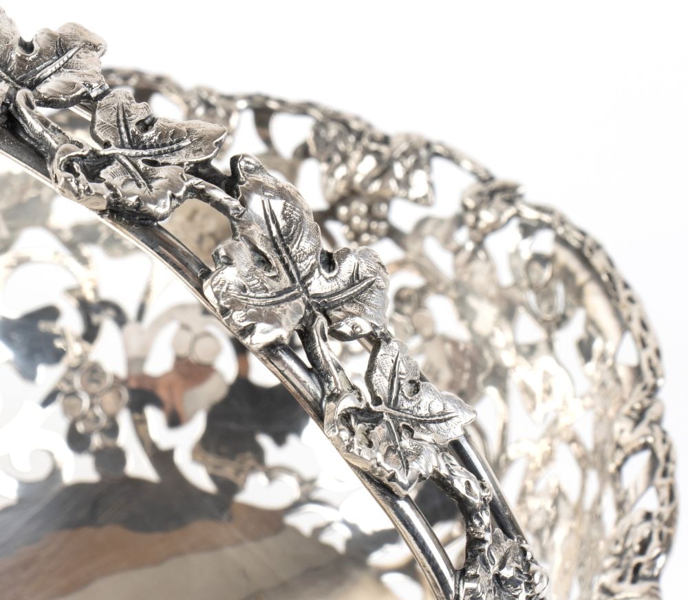 Italian solid silver basket - 3
