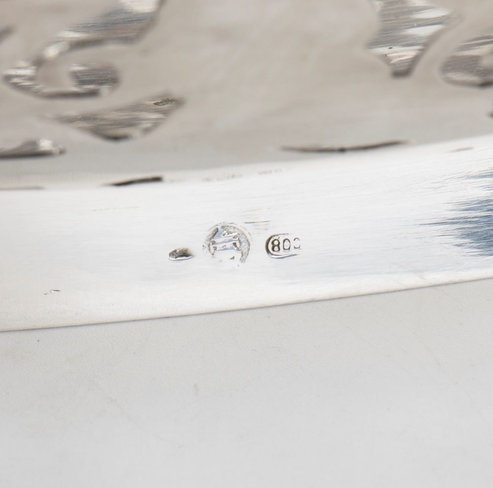 Italian solid silver basket - 4
