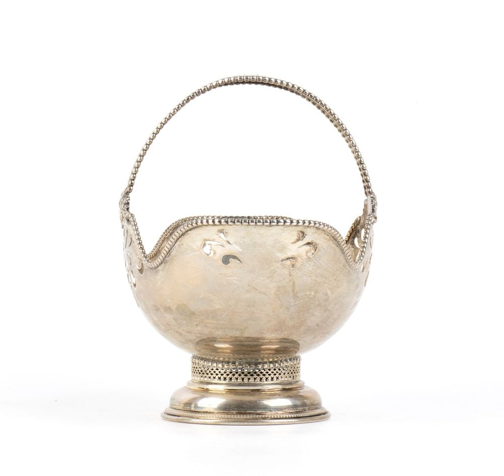 Italian solid silver basket - 3