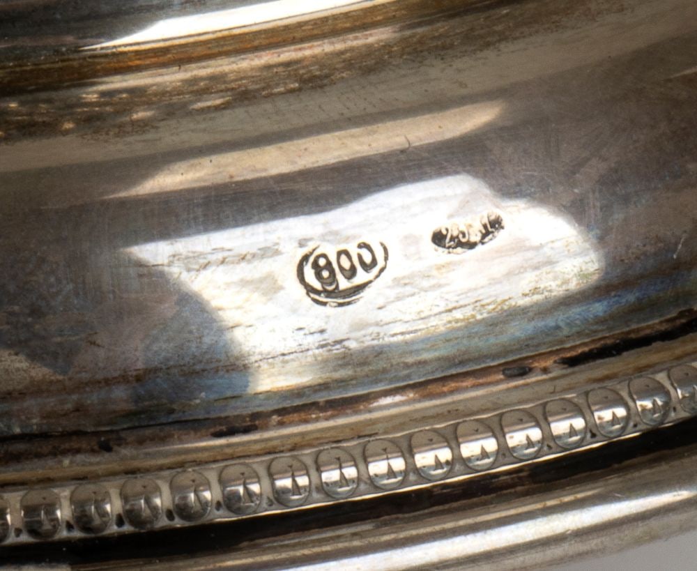 Italian solid silver basket - 6