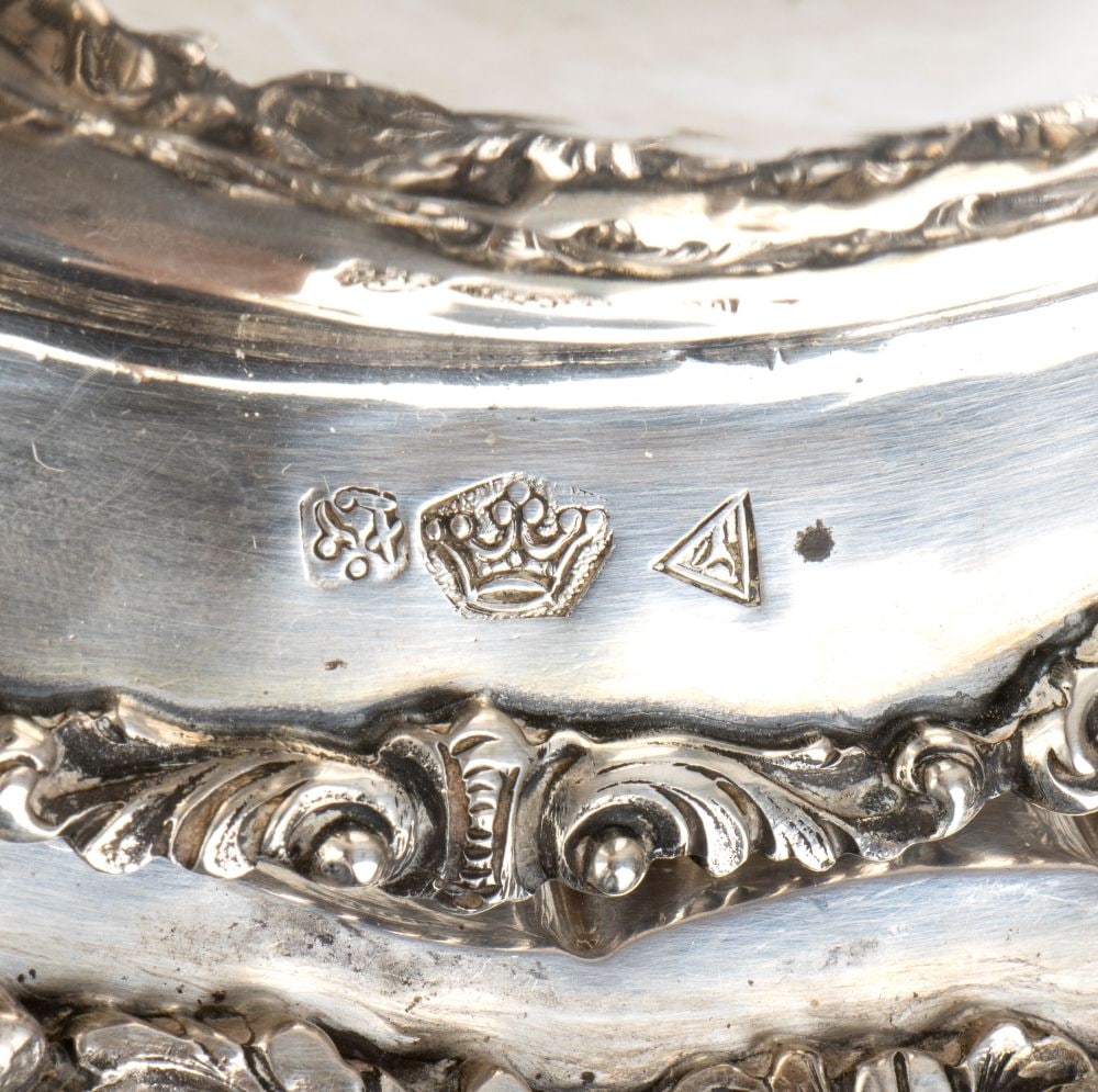 Italian solid silver tray with cloche - 4
