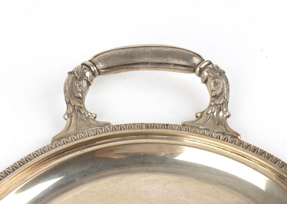 FRATELLI LEONE Italian solid silver tray - 3