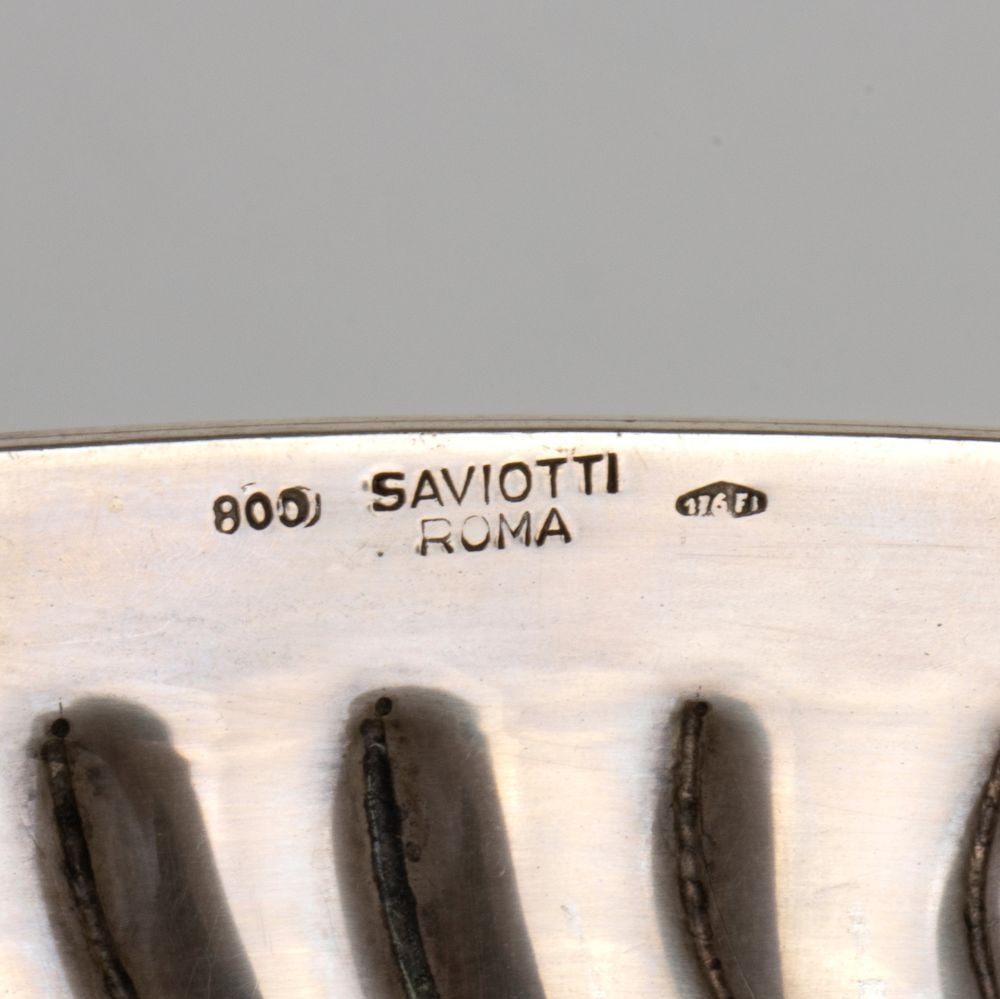 Italian solid silver tray - 3