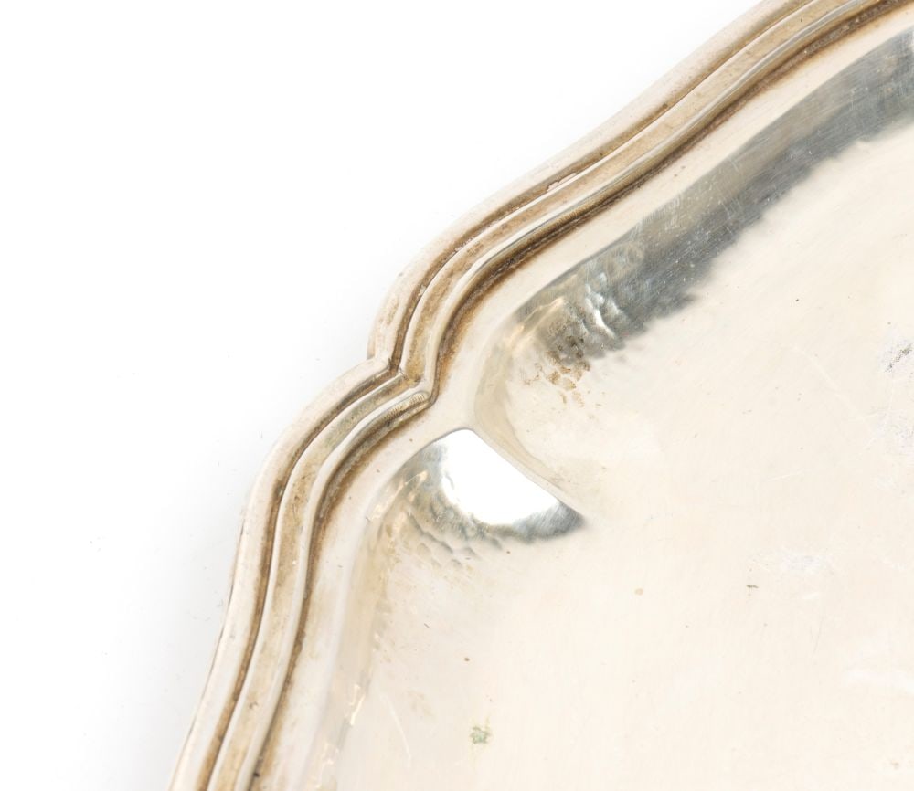 MANLIO SCHREIBER Italian solid silver tray - 2
