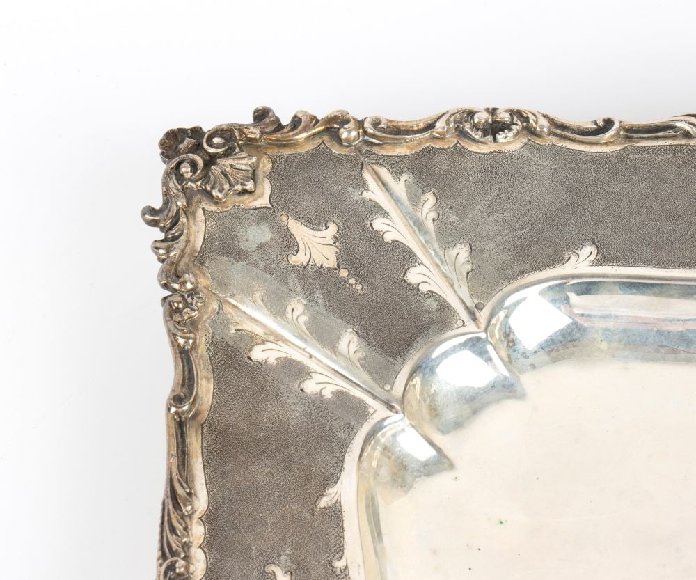 Italian solid silver serving tray - 3