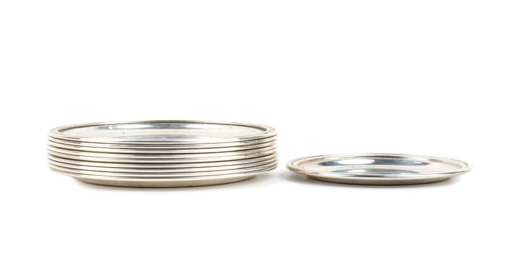 Set of 10 solid silver bottle coaster - 2
