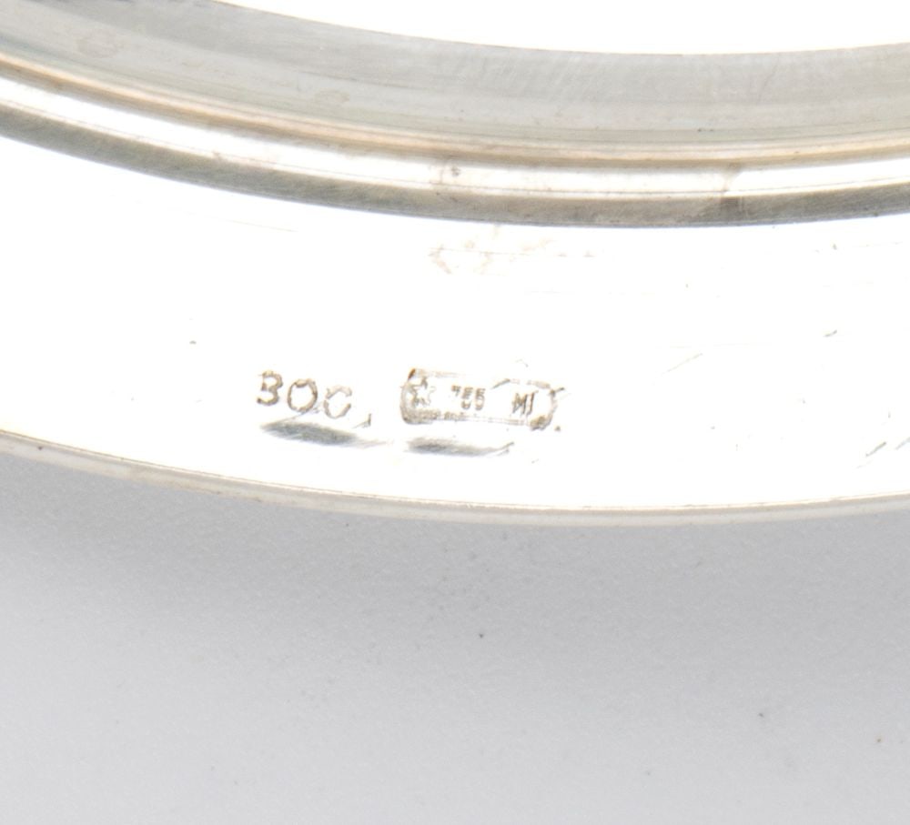 Set of 10 solid silver bottle coaster - 3