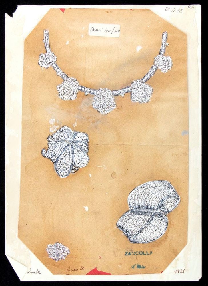 GIULIO ZANCOLLA Design for brooches, necklace and ring (1 of 1)