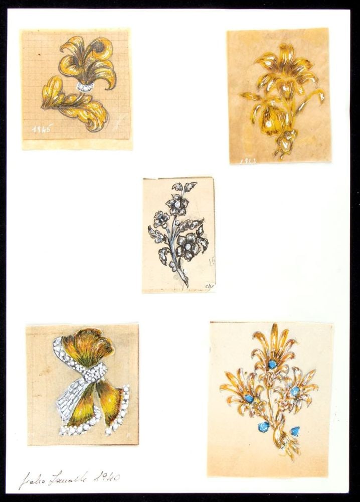 GIULIO ZANCOLLA Design for floral brooches (1 of 3)