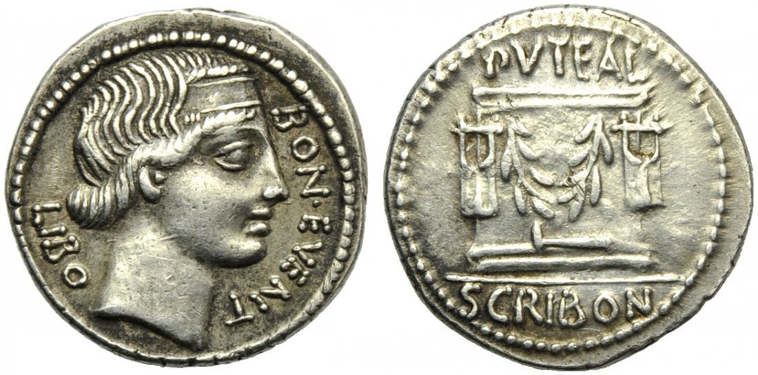 L. Scribonius Libo, Denarius, Rome, 62 BC (1 of 1)