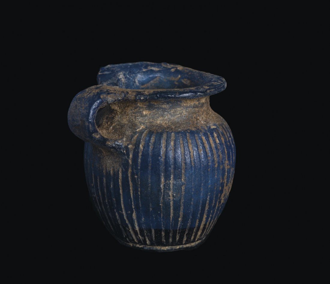 A miniaturistic blue glass Jug 2nd - 1st century BC (1 of 1)