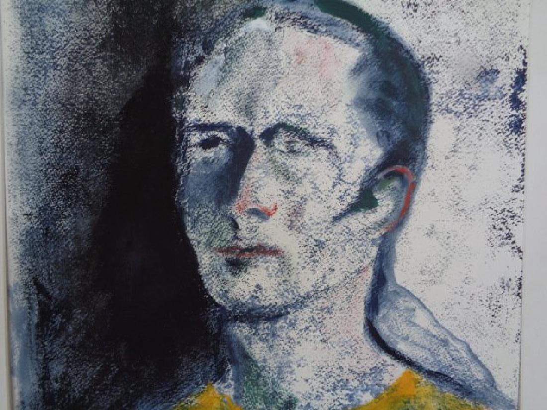 Original Anne Marie Birne,Abstract Expressionism Signed: Original Anne Marie Birne, Abstract Expressionism Signed Painting on Paper - "Man" , 20" x 24"