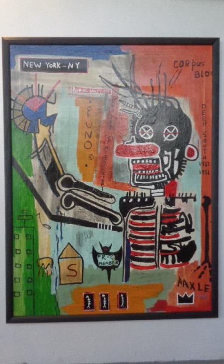 Original Street Art Urban Painting on Canvas Basquiat (1 of 7)