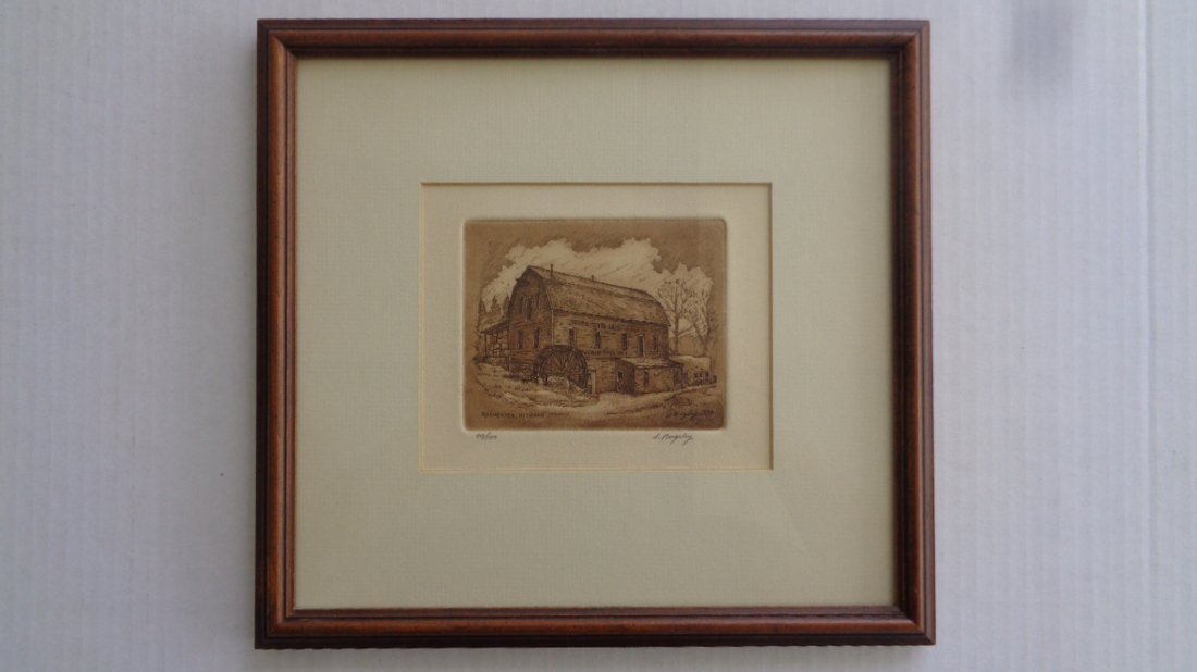 Signed Limited Edition Aquatint Etchings by Stephen Pug (1 of 6)