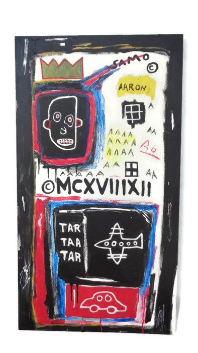 Large Contemporary Art- Basquiat - New York Painting (1 of 5)