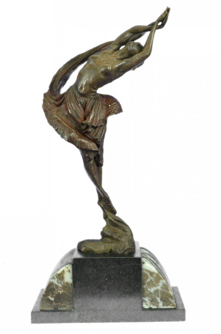 Art Nouveau - Deco Bronze Dancer Statue Signed (1 of 8)