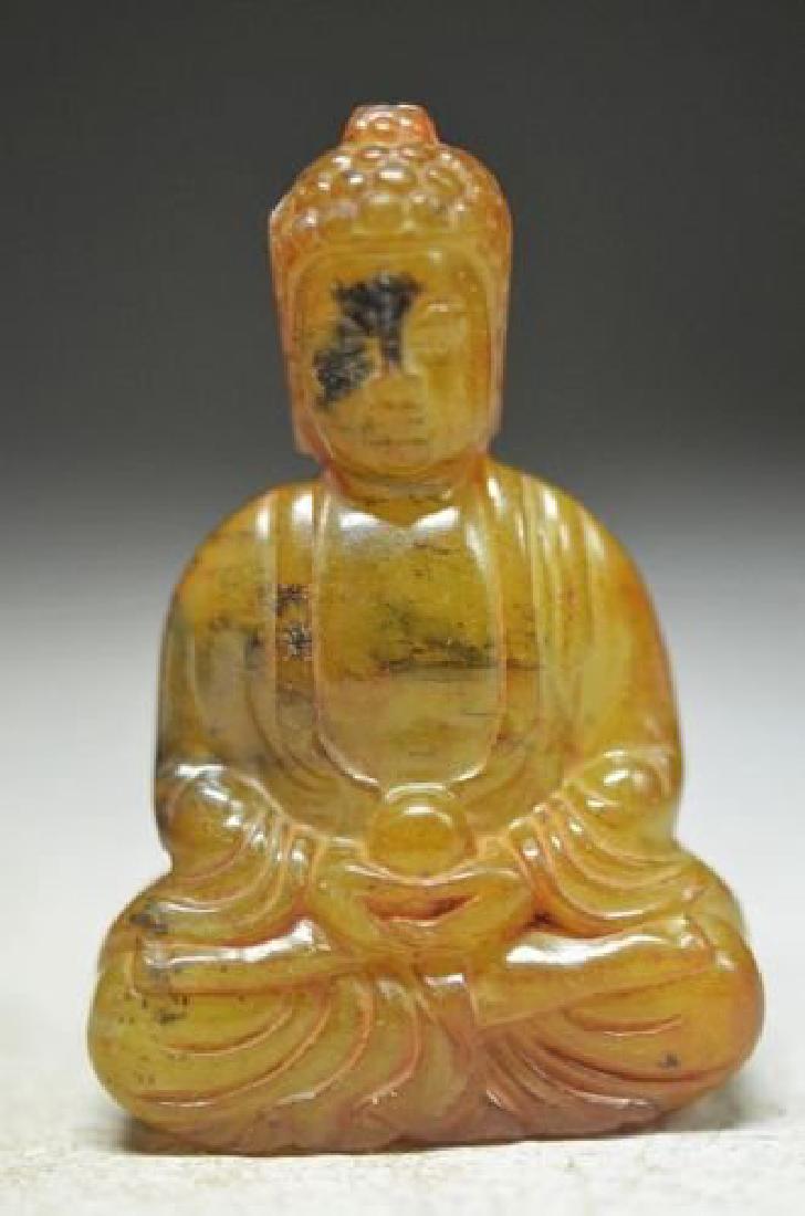 OLD JADE HAND CARVING BUDDHA PENDANT STATUES (1 of 4)