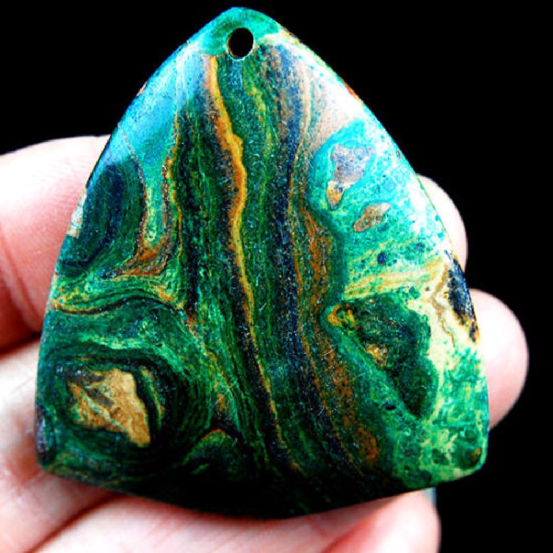 Natural Malachite Stone Bead Pendant (1 of 2)