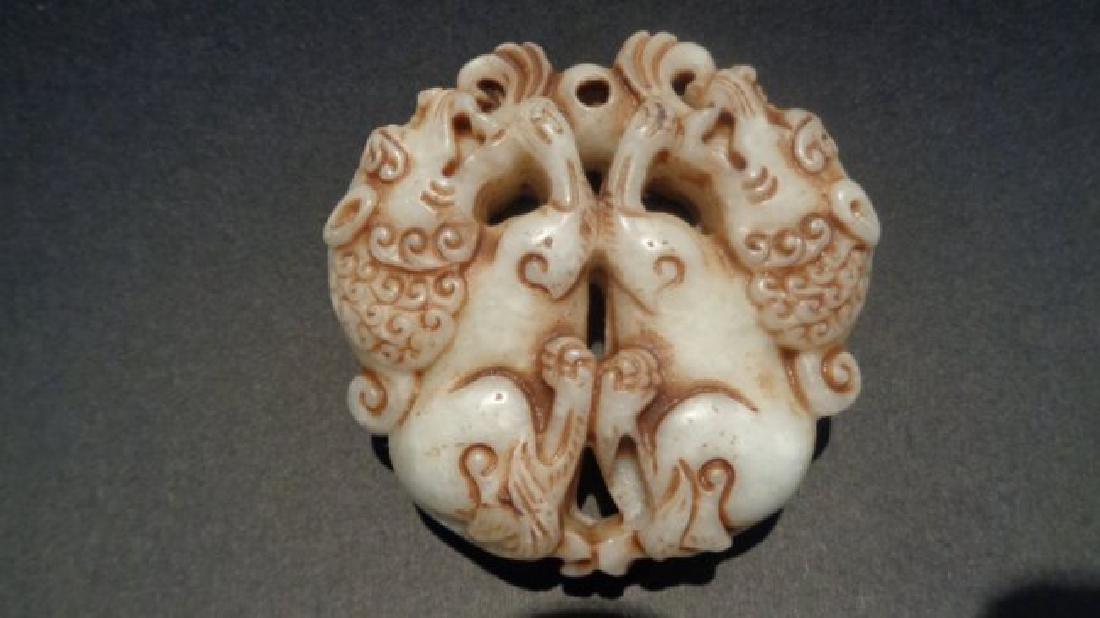 jade hand-carved Dragon Double Face (1 of 1)