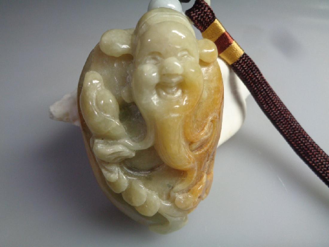Certified Natural Yellow Jadeite Jade Carved (1 of 5)