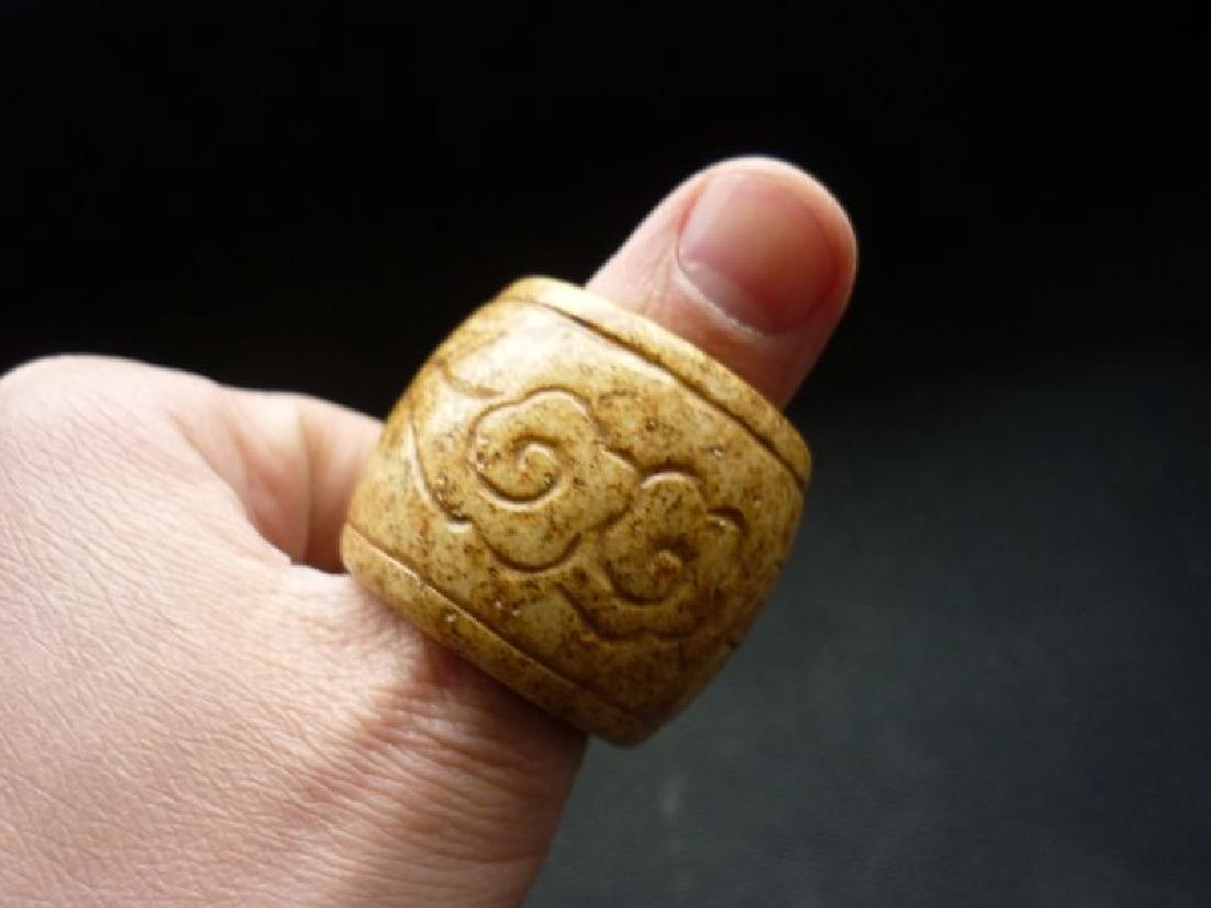 19th Chinese Jade Archer's Ring. (1 of 2)