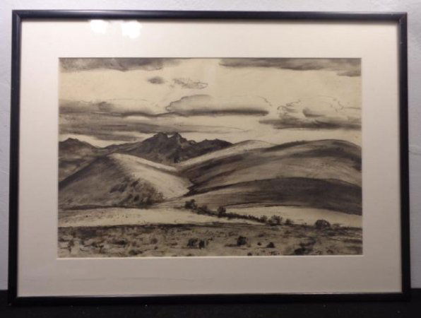 Original Peter Hurd, Winter Weather CA 1935, Ink: Original Peter Hurd, Winter Weather CA 1935, Ink on Paper.25\"1/4 x 18\"1 1/2 -Window:19\"1/2 x 12\" 3/4.Peter Hurd (February 22, 1904 - July 9, 1984) was an American painter Who lived and worked in S
