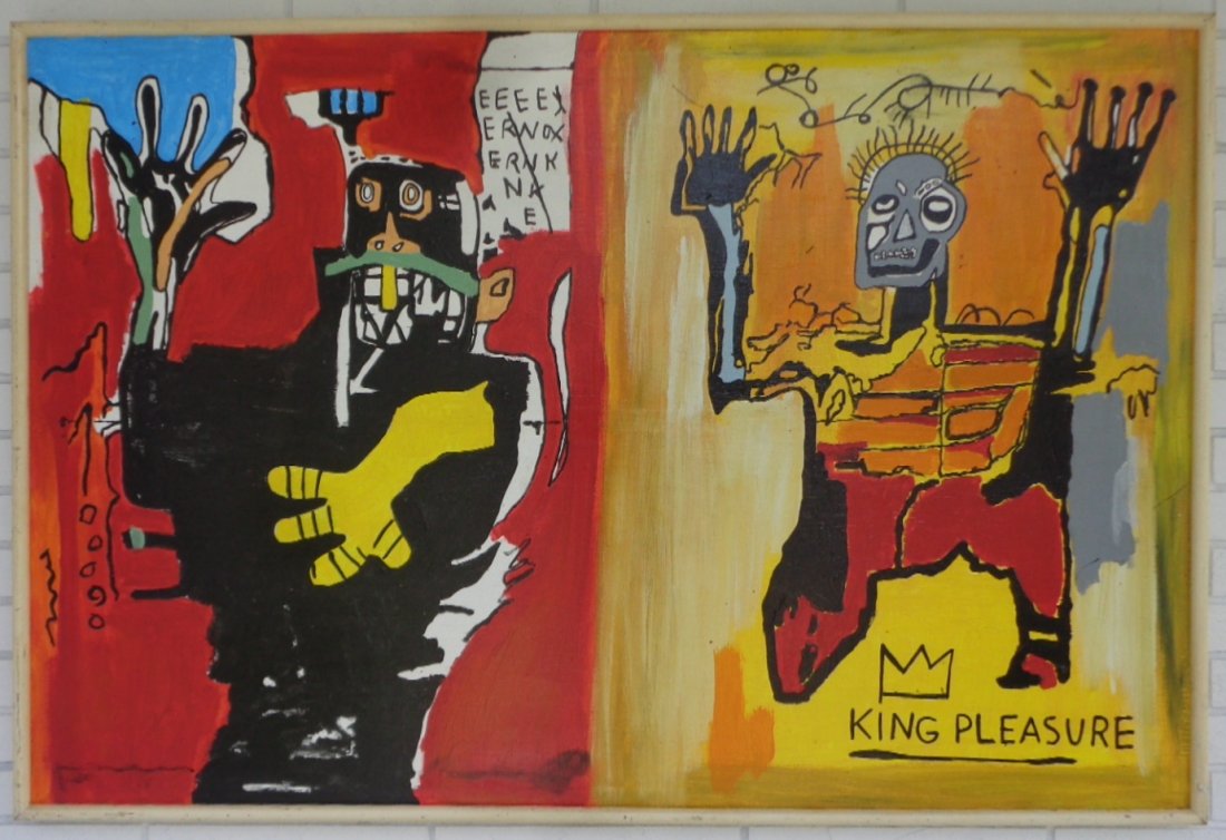 Original Street Art Painting on Canvas Basquiat N York (1 of 9)