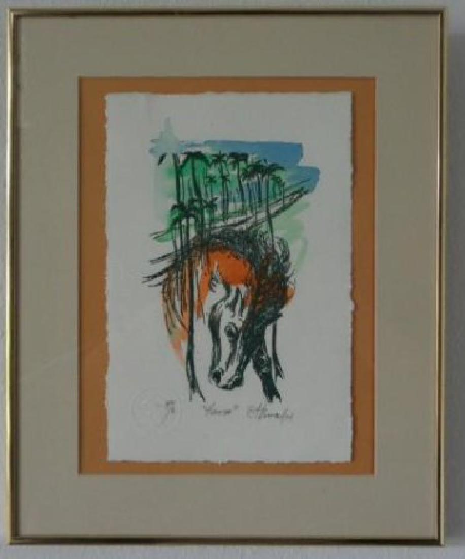 Carlos Enrique (Cuban1900-1957) Illuminated Engraving (1 of 2)