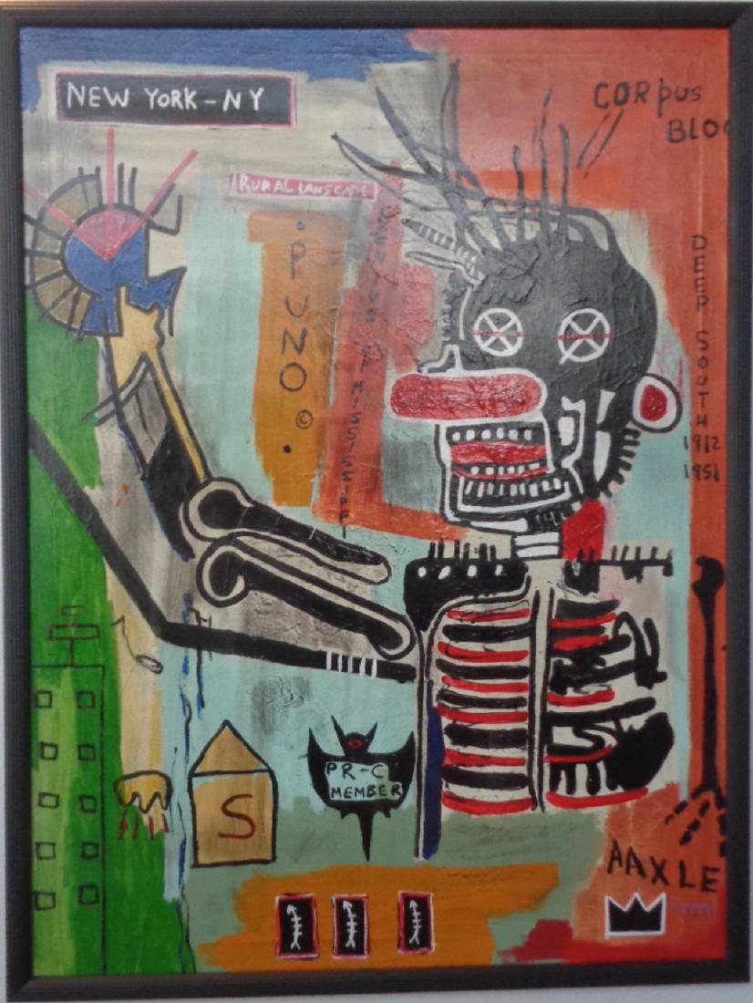 Original Street Art Urban Painting on Canvas Basquiat (1 of 7)