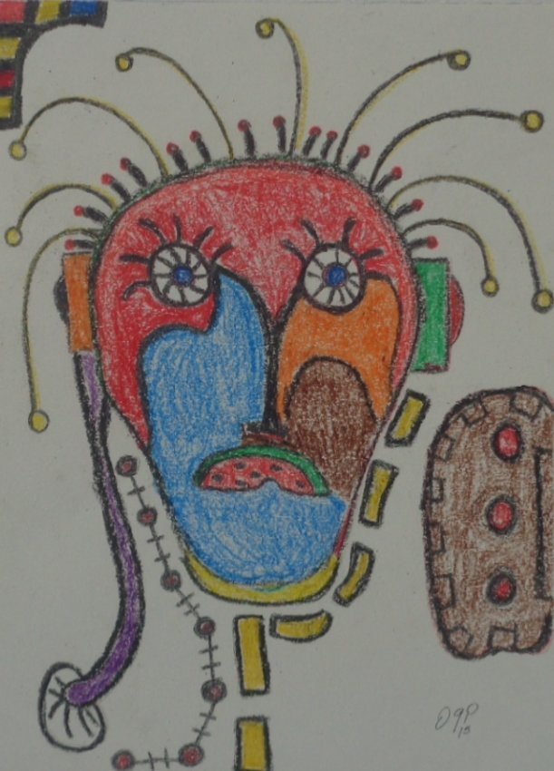 Large Original Contemporary Outsider Folk Expressionism (1 of 2)