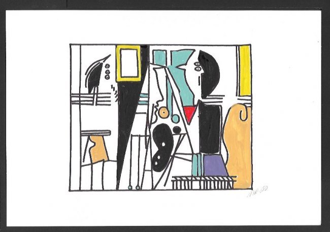 Contemporary Street Urban Pop Art Acrylic Painting: Contemporary Street Urban Pop Art Acrylic Painting on Paper Signed - Contemporary Expressionism - Painting Measurements: 7"1/2" x 11". Hand Signed - Embossed Stamp. 100 % Hand Painted