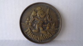 Disneyland Round Metal Plaque Walt Disney Production (1 of 1)
