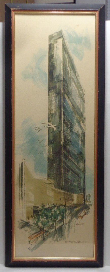 Large Vintage United Nation Framed Print (1 of 3)