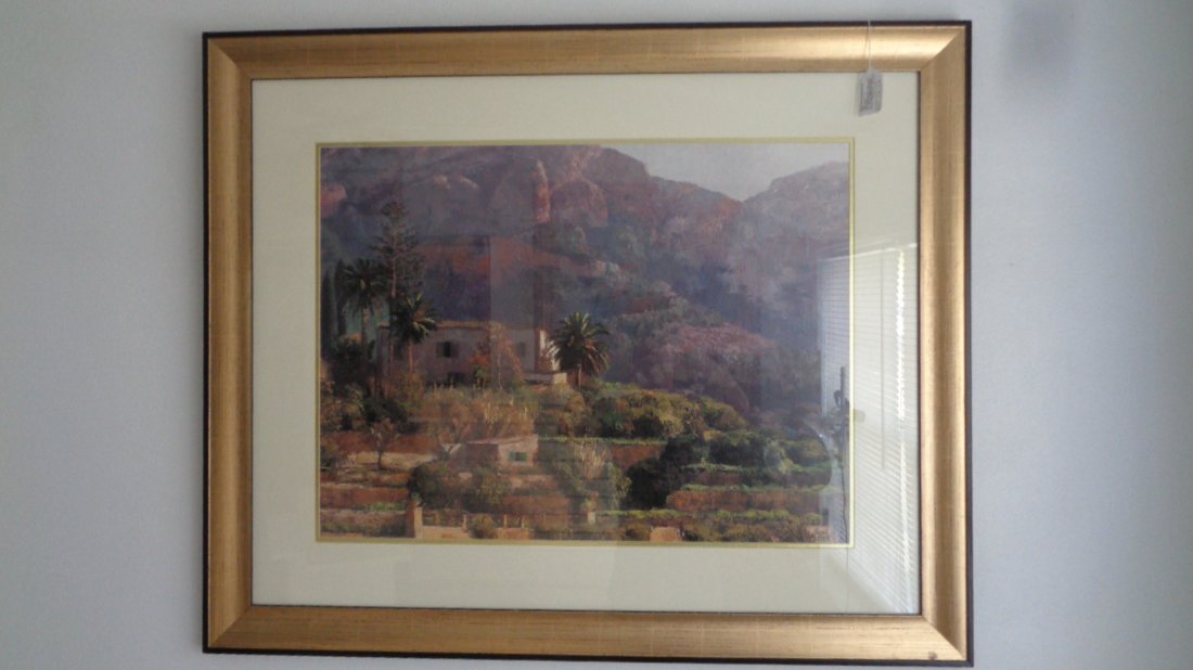 Large Framed K.Pock signed Print under Plexiglass- Fram (1 of 4)