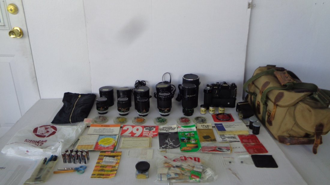 Canon F-1 Camera w/ Motor Drive w/ Lens (1 of 10)