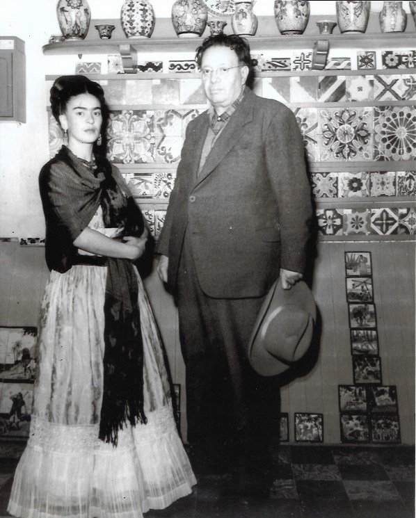 Rare Black & White Frida Kahlo & Diego Rivera (1 of 1)